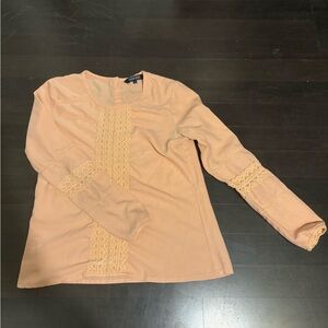 Cherokee Apricot Lace Accent Blouse